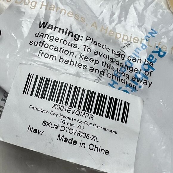 RABBITGOO NO PULL ADJUSTABLE HARNESS COLLAR Size XL - Picture 8 of 10